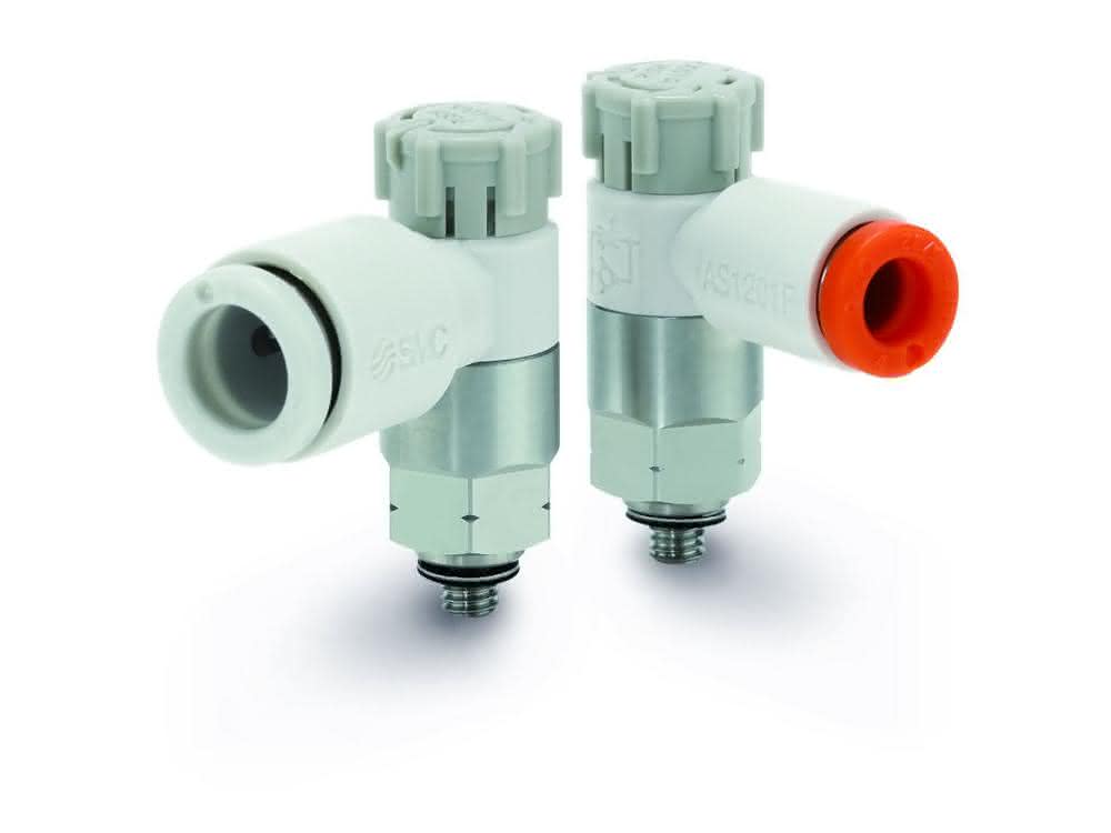 Throttle check valves