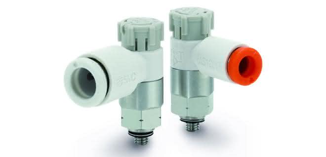 Throttle check valves
