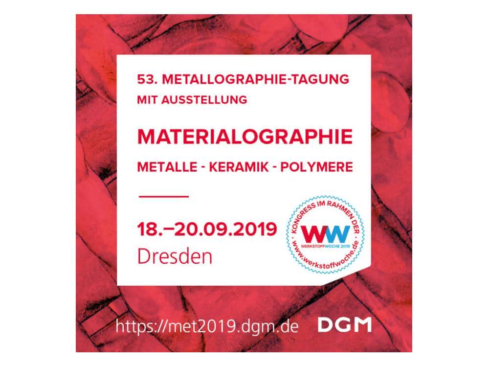 Ankündigung 53. Metallographie-Tagung