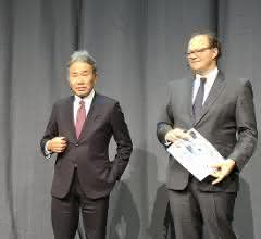 Dr.-Ing. Masahiko Mori, Chairman of the Supervisory Board, and Christian Thönes, Chairman of the Executive Board, at the DMG Mori Open House 2019 in Pfronten.