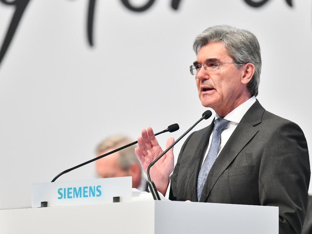 Joe Kaeser at the Siemens Annual General Meeting 2019 in Munich.
