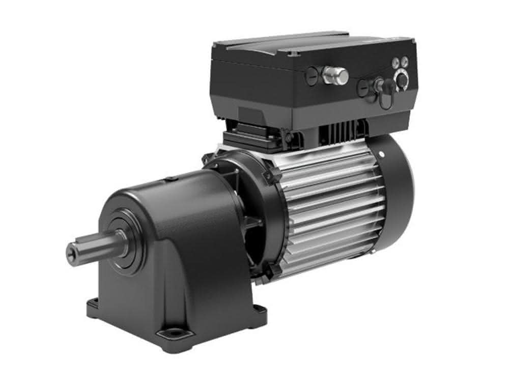 Helical geared motor