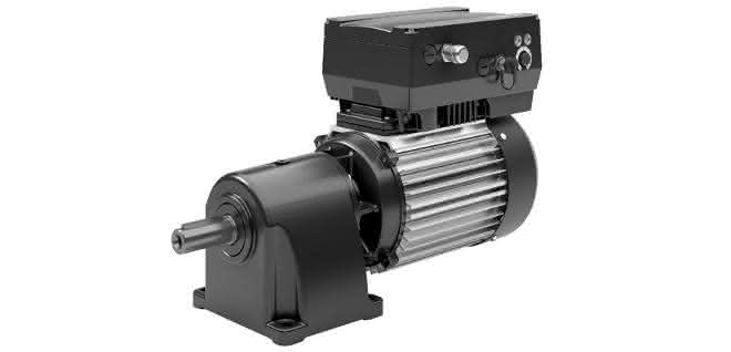 Helical geared motor