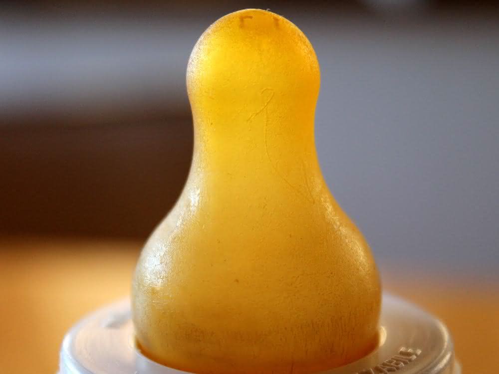 Sauger einer Babymilchflasche
