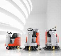 The Scrubmaster B75 R, B120 R, B175 R ride-on scrubber-driers. The Scrubmaster B75 R, B120 R, B175 R ride-on scrubber-driers.
