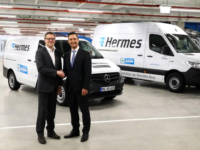 Elektrisch auf der letzten Meile: eSprinter Pilotfahrzeuge und erste eVito in Serie gehen an Hermes