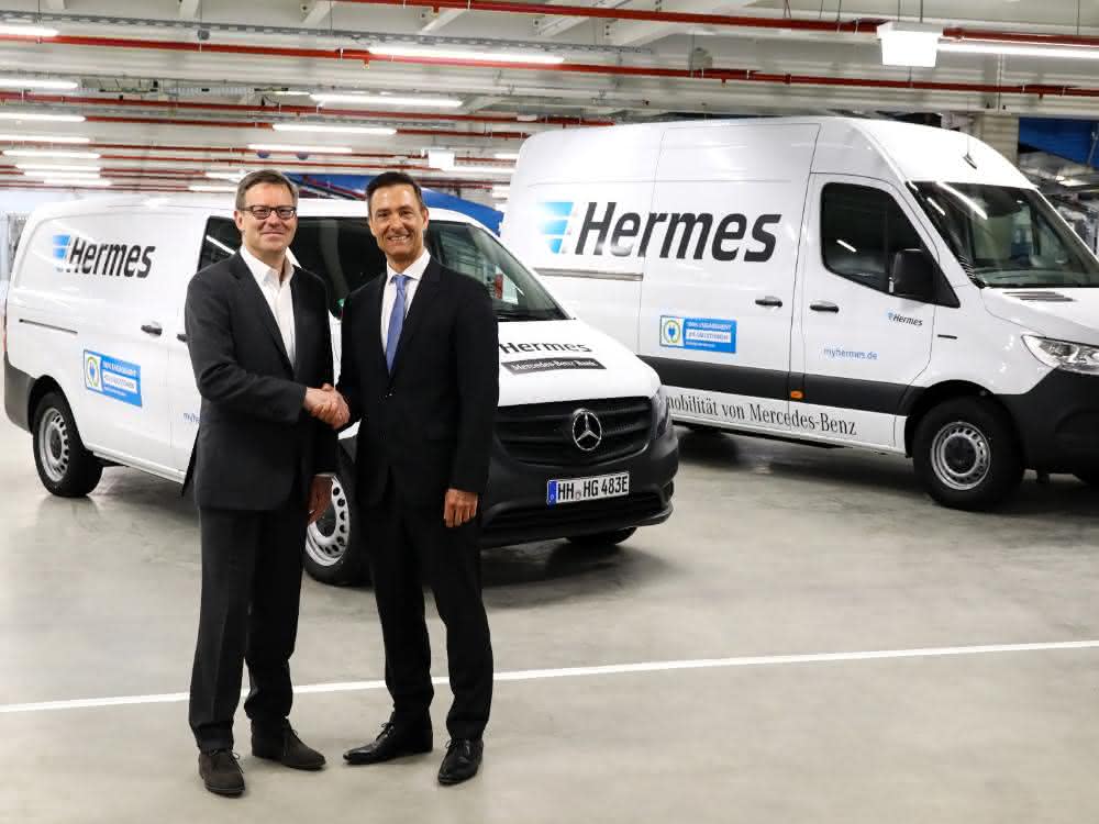 Elektrisch auf der letzten Meile: eSprinter Pilotfahrzeuge und erste eVito in Serie gehen an Hermes