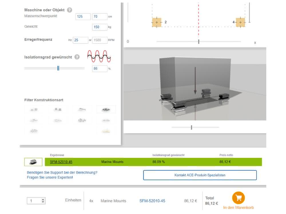 Online calculation tool