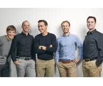 Julian Riba (CSO), Andre Gross (CTO), Benjamin Steimle (CFO), Jonas Schöndube (CEO) und Fabian Stumpf (CMO).