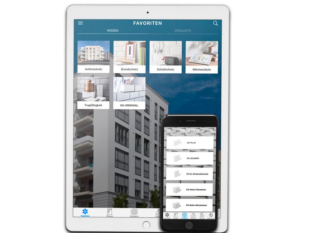Neue App von KS rund ums Bauen mit Kalksandstein