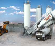 Feiert Weltpremiere auf der bauma: die neue Betonmischanlage Euromix 3300 Space mit verbessertem Platzangebot.