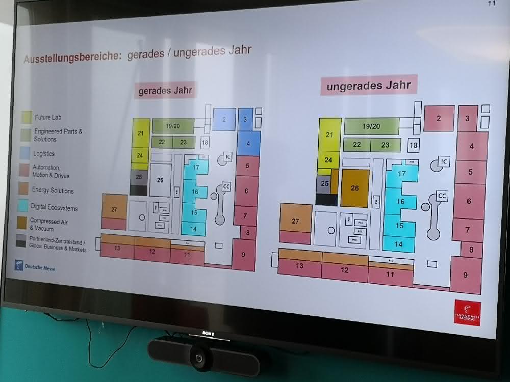 Der Geländeplan der Hannover Messe ab dem Jahr 2020.