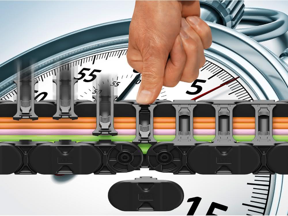 Slim, strong, quick to fill: Opening the e-chain without tools