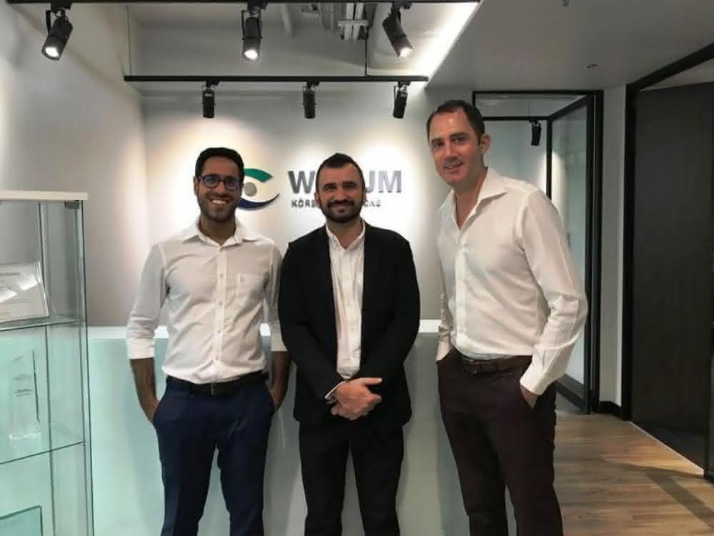 Orchun Thakral, Senior Manager of Sales & Marketing (Werum IT Solutions Ltd.); Emad Shabbir, Director (Emad Trade House); David Margetts, Managing Director (Werum IT Solutions Ltd.)