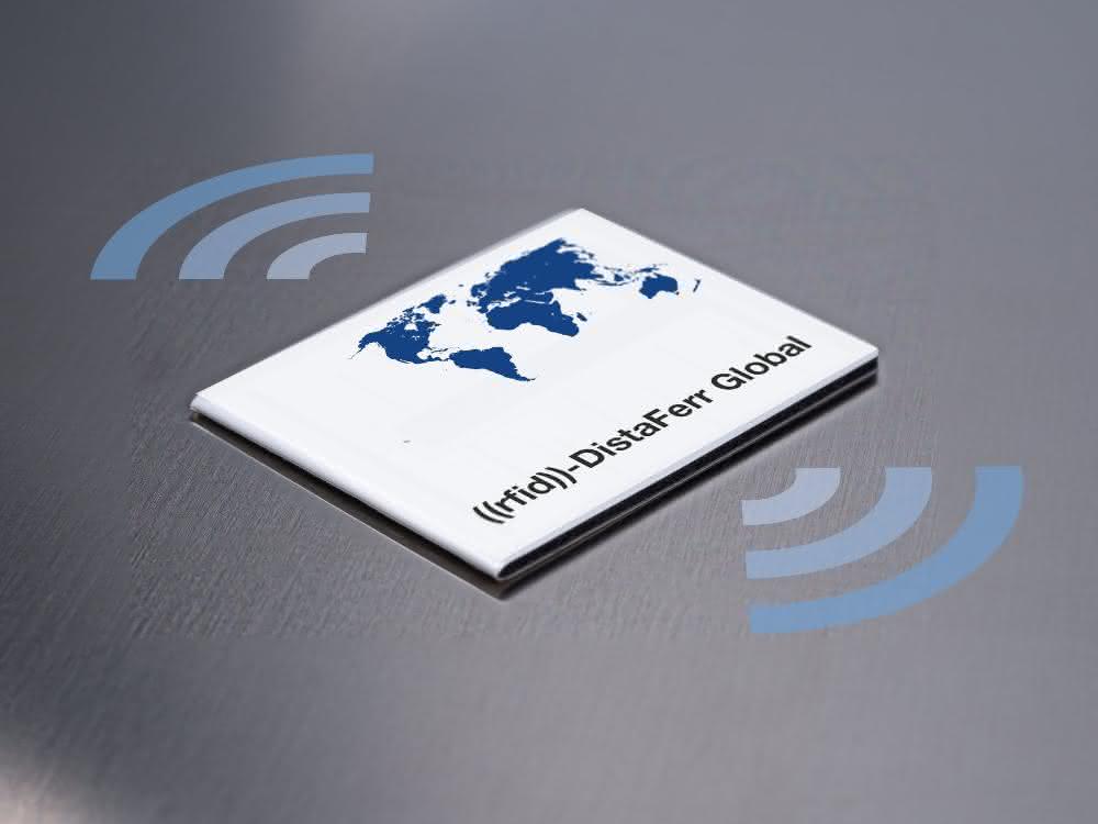 Readout in frequency bands: RFID label for containers