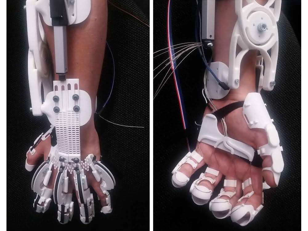 Exoskeleton enables gripping