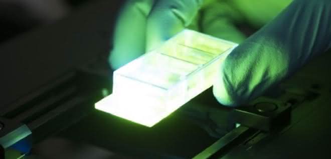 DNA-stabilisierte Metall-Quanten-Cluster sollen als hochempfindliche Biosensoren eingesetzt werden, um mit ihren Fluoreszenzeigenschaften Krankheiten zu detektieren.