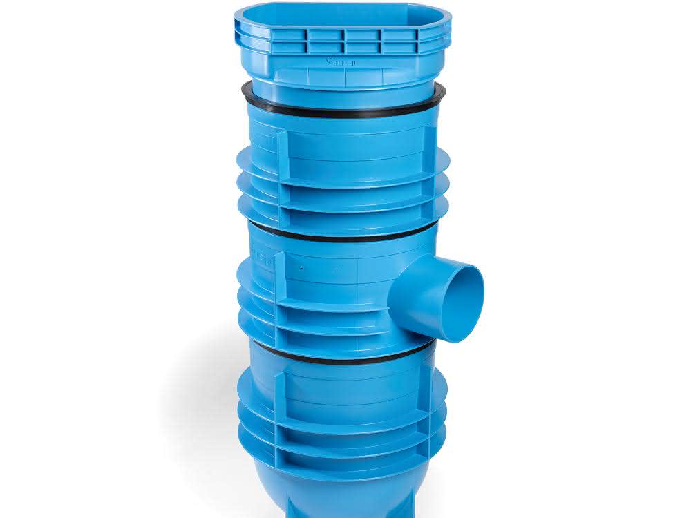 Der polymere RAINSPOT Straßenablauf ist ein modular aufgebautes und vom IKT geprüftes System.