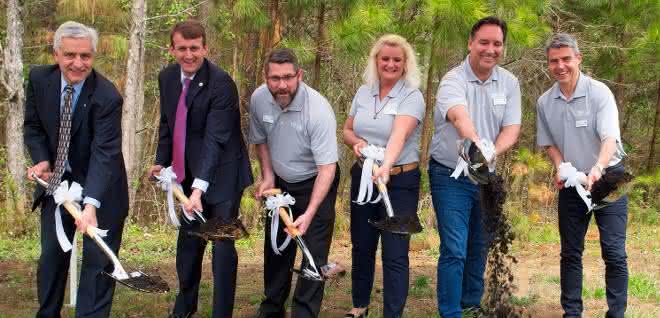 Laying of the foundation stone: Erni builds new company headquarters in Virginia