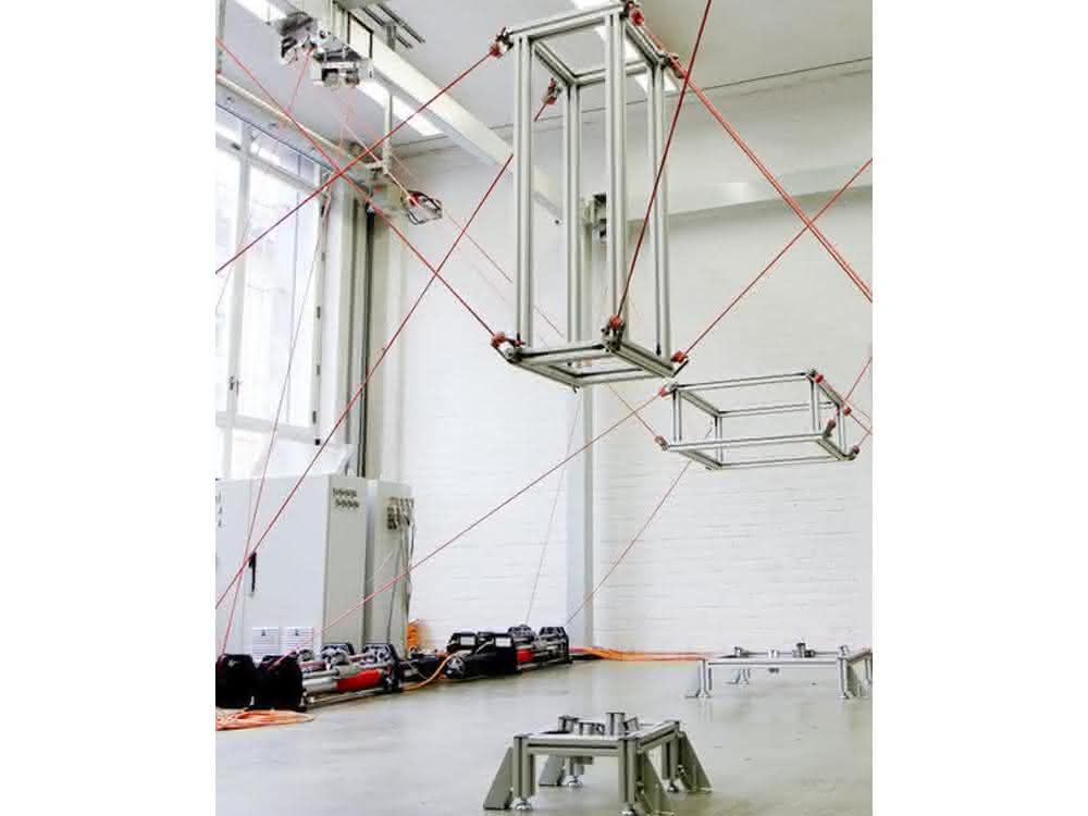 Rope robot test stand