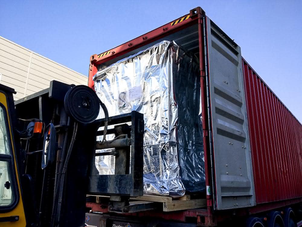 Stauen der Seecontainer Seecontainer