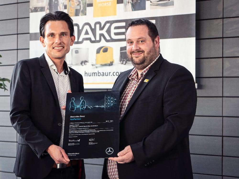 Certification process completed: Humbaur is VanPartner of Mercedes-Benz