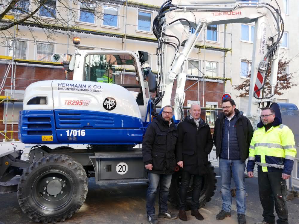 Bagger: Mobilbagger von Takeuchi bewährt sich in Aachen