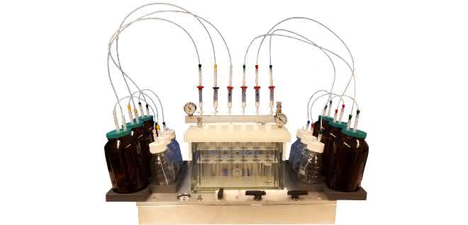 Mit dem EZSpe-System zur Festphasenextraktion können z.B. Trinkwasser- oder Abwasserproben für die Analyse vorbereitet werden.