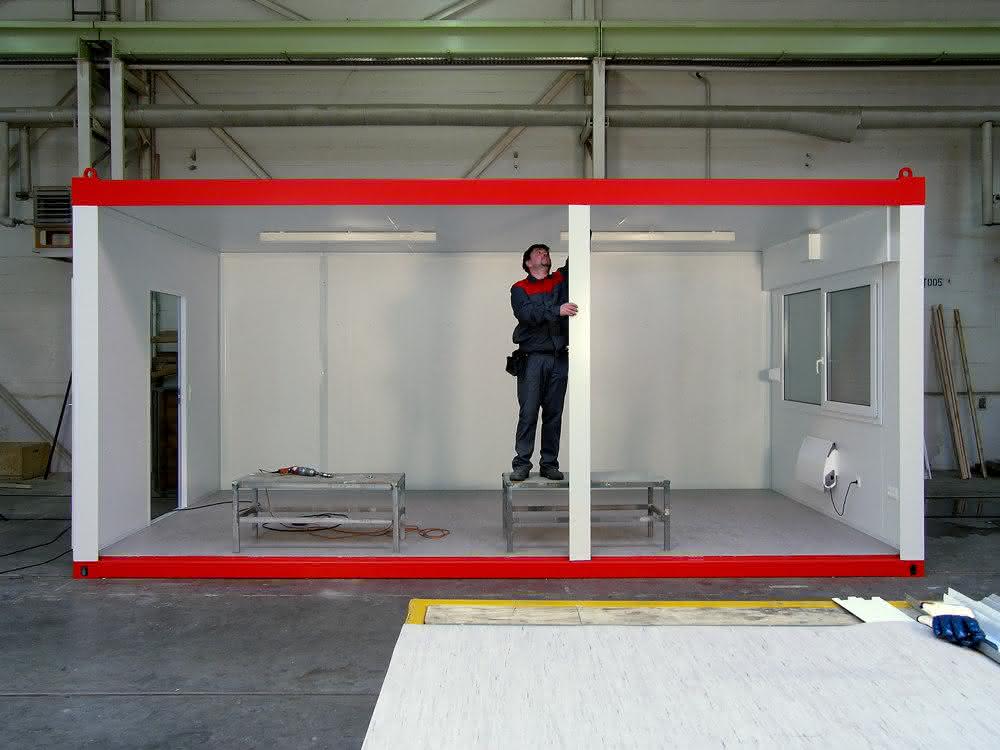 Wandelemente der ProEco-Container von ProContain