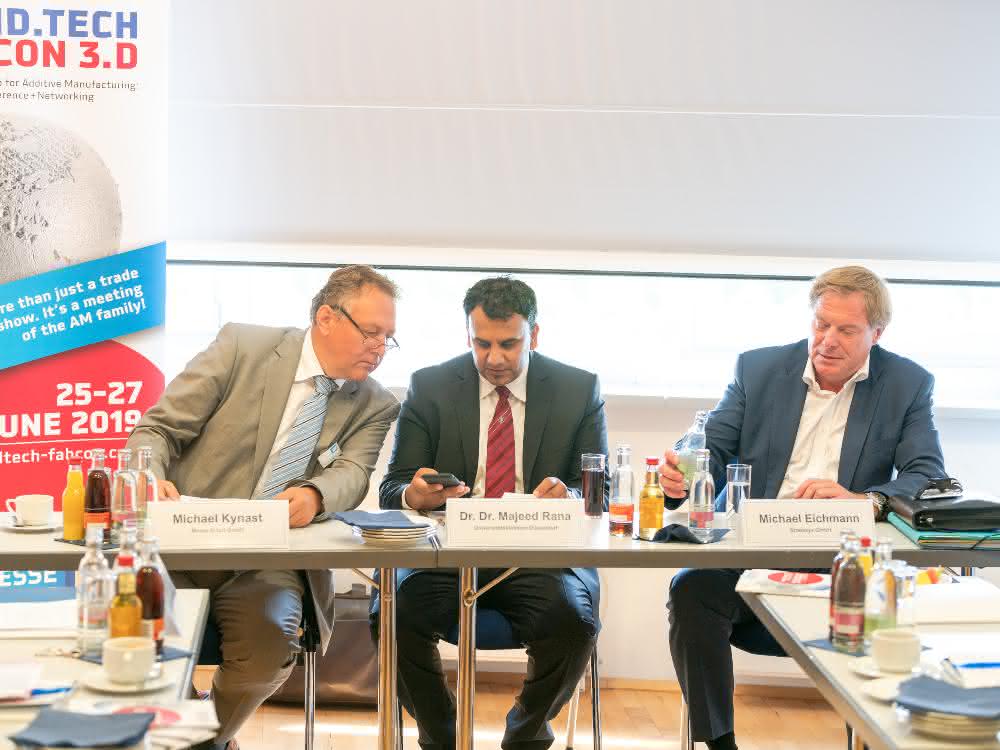 Press conference with Michael Kynast, Prof. Dr. Dr. Majeed Rana and Michael Eichmann Kynast Rana Eichmann