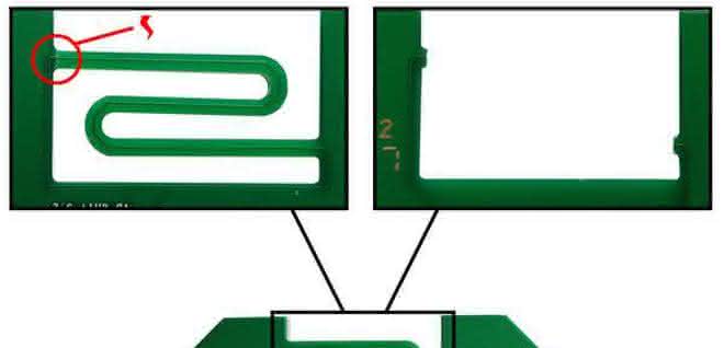 Exemplary workpiece with possible defects