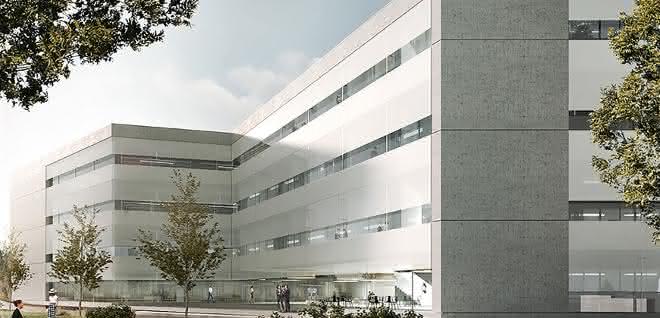 Das Microverse Center (Modellbild des Forschungsneubaus).