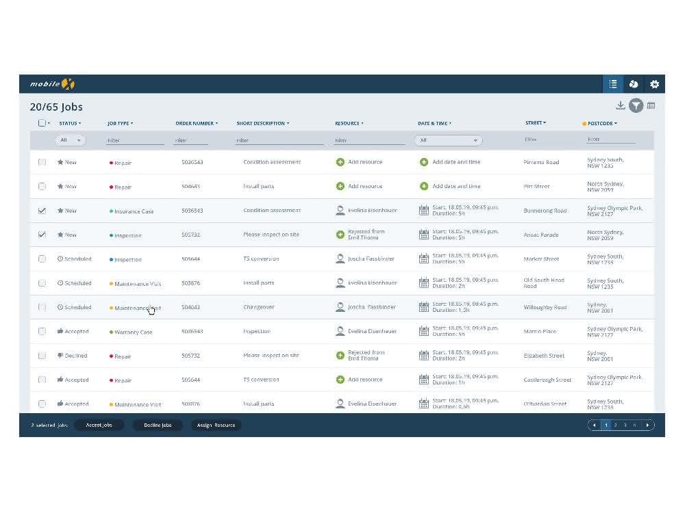MobileX Job List MobileX Job List
