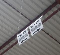 Signs at a height of five and a half meters are bent at a 90-degree angle