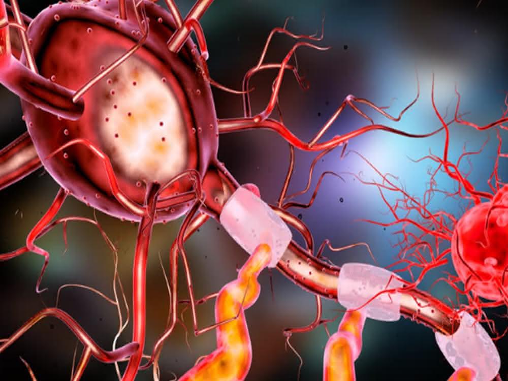 Künstlerische Darstellung eines Neurons