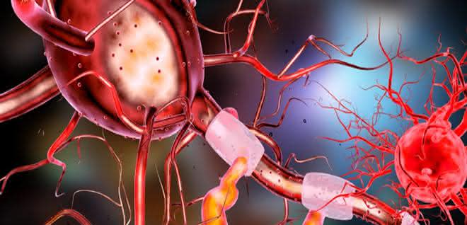 Künstlerische Darstellung eines Neurons