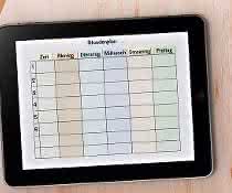 Die Positionspapiere des VBIO e. V. richten sich an die Kultus- und Wissenschaftsministerien der Bundesländer sowie an die Hochschulen, die in der Biologielehrkräftebildung tätig sind. Tablet mit Stundenplan