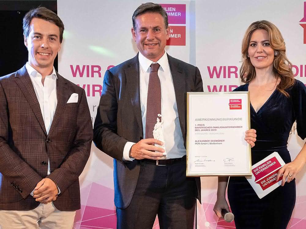 Bayerischer Familienunternehmerpreis 2019: PERI mit Familienunternehmerpreis ausgezeichnet
