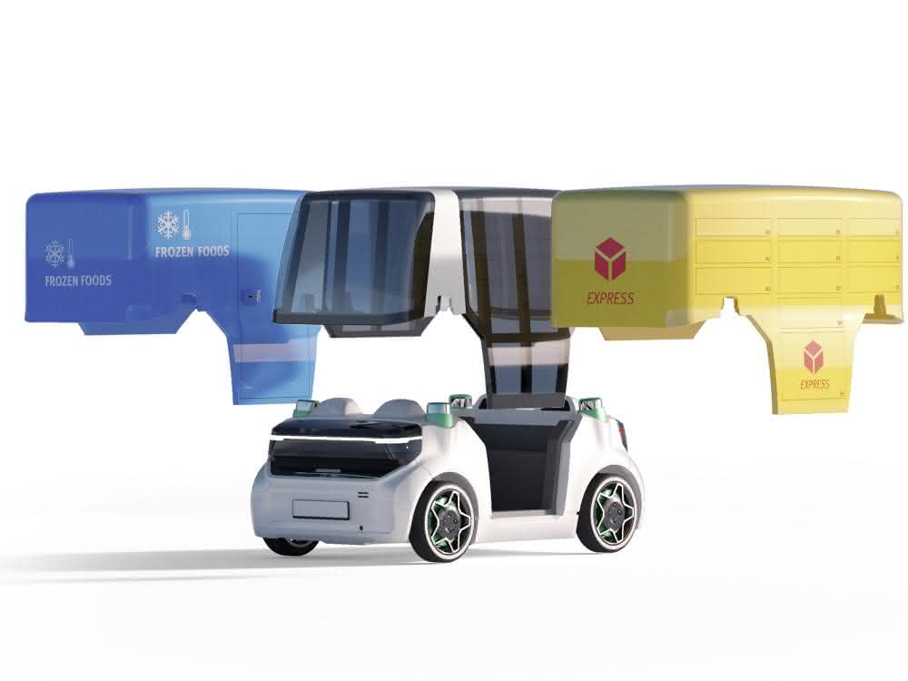 Die Technikplattform des Schaeffler Movers kann verschiedene Fahrzeugaufbauten aufnehmen Technikplattform