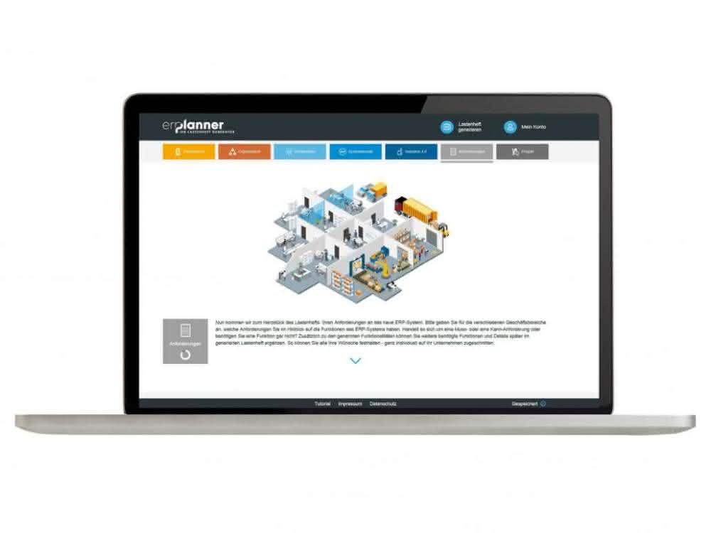 Online-Lastenheft-Generator erpplanner.com Online-Lastenheft-Generator