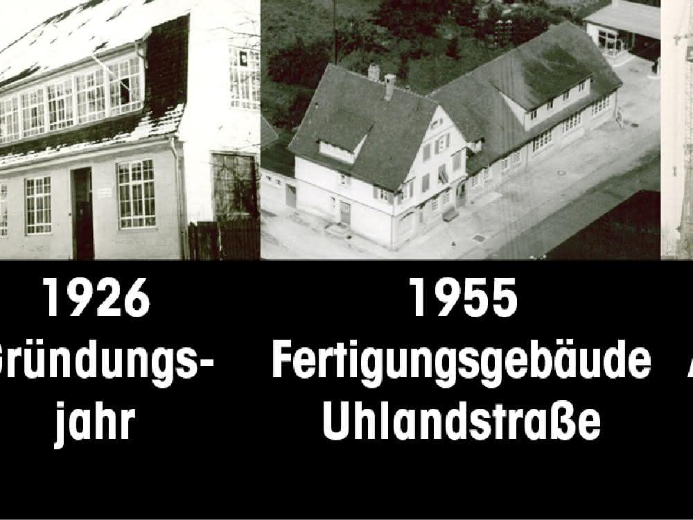 90 Jahre Unternehmensgeschichte - mit Klick auf das Bild sehen Sie die Stationen von 1926 bis 2019. Unternehmensgeschichte