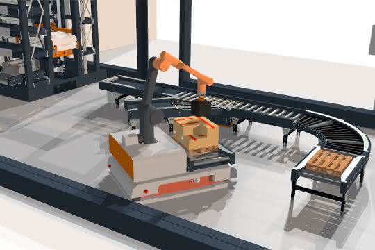 Trapo auf der Fachpack: MRK-Roboter ergänzen FTS
