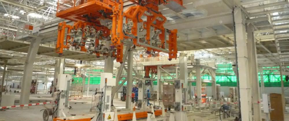 Transport solution for the clamping change frames