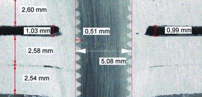 Three-layer sheet metal connection