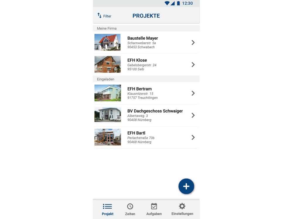 Mitarbeiter können über die App Informationen in Echtzeit teilen