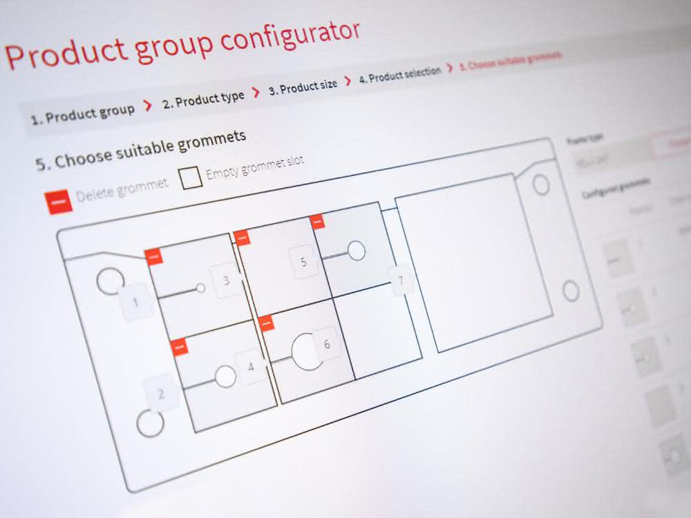 Online configurator: Cable ducts configured to customer specifications
