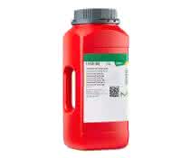 Roter Behälter mit grauem Deckel (Foto eines Behälters mit Chemizorb-Produkt)