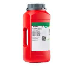 Roter Behälter mit grauem Deckel (Foto eines Behälters mit Chemizorb-Produkt)