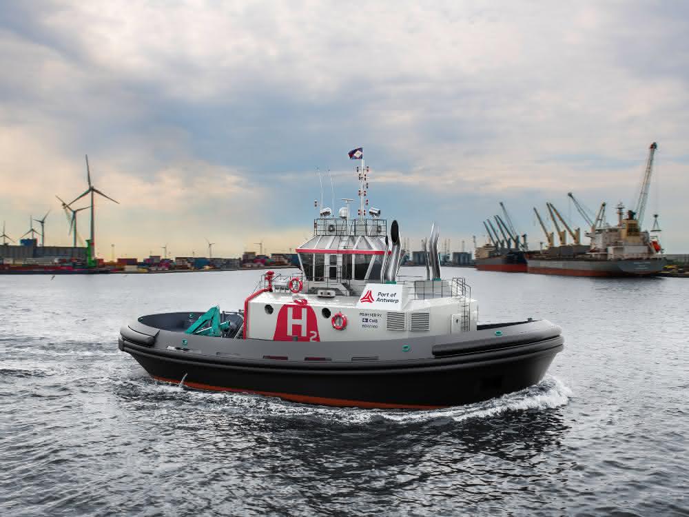 Dual-Fuel-Technologie: Wasserstoff-Schlepper für den Hafen Antwerpen