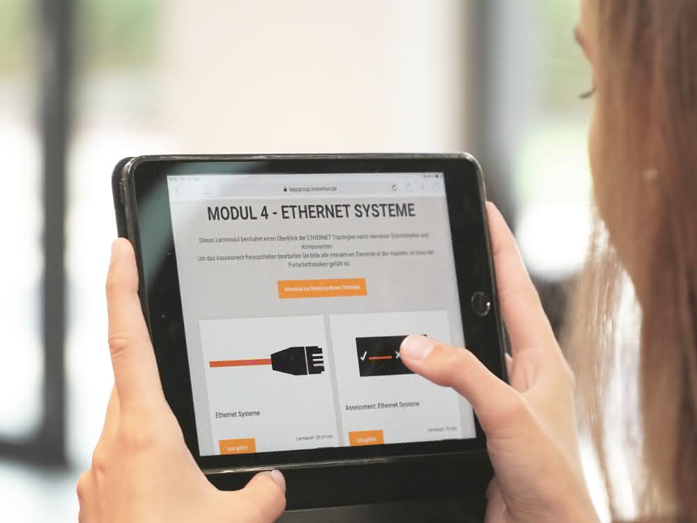 Lapp-e-Learnings Further training: Lapp: E-learning for employees and customers